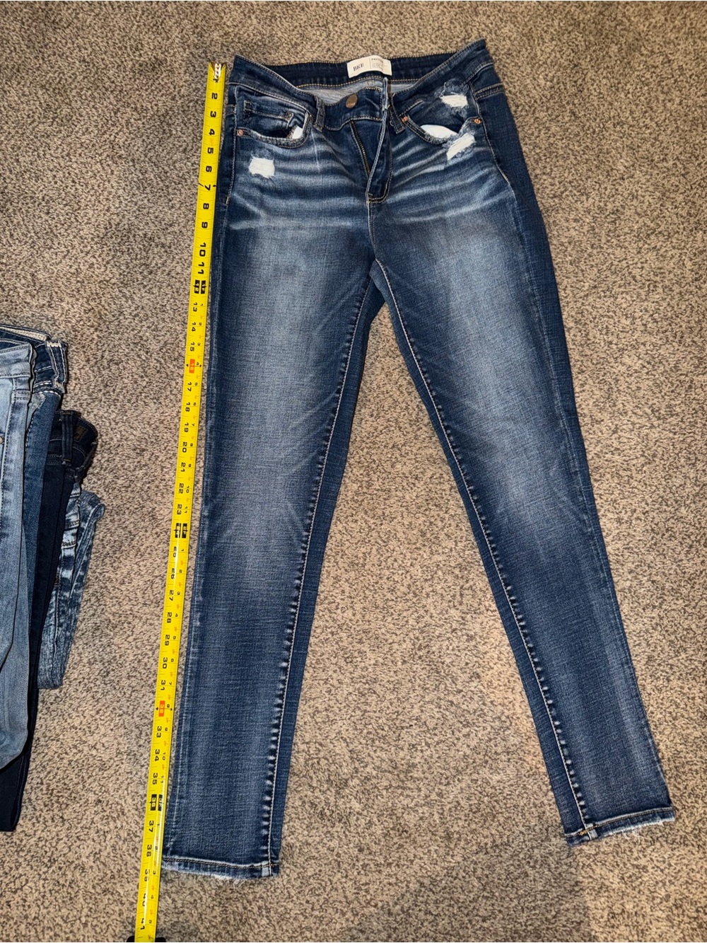 BKE Payton Women's Dark Blue Distressed Skinny Jeans